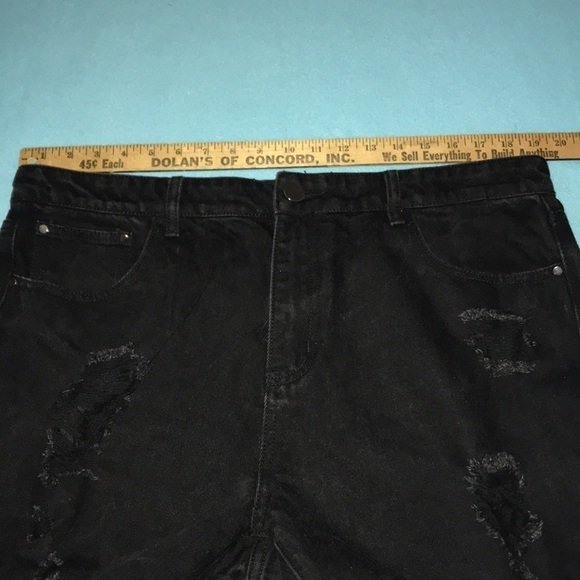 SHEIN ripped jeans black NEW size 38 - Picture 5 of 7